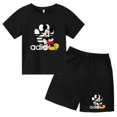 thumbnail image 3 of Camiseta y pantalones cortos con estampado de Mickey Mouse de verano para niños y adolescentes, traje de 2 piezas, ropa deportiva informal para niños y niñas, conjunto de moda Sunshine, 3 of 4