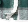 thumbnail image 5 of IROINNID Kids Flannel Shirt Jacket Plaid Long Sleeve Turndown Lapel Button Down Shacket Boys Girls Comfy Fall Tops, 5 of 6