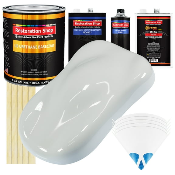 CHAMPIONSHIP WHITE Gallon Kit URETHANE BASECOAT Car Auto Paint FAST Kit