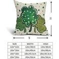 thumbnail image 5 of St Patricks Day Pillow Covers 20x20 Set of 2 Green Lucky Clover Shamrock Polka Dot Decorative Outdoor Throw Pillows St. Patrick''s Day Cushion Covers Rustic Decor for Couch Sofa Bed, 5 of 6