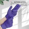thumbnail image 6 of EvridWear Exfoliating Dual Texture Bath Gloves for Shower, Spa, Massage and Body Scrubs, Dead Skin Cell Remover, Gloves with Hanging Loop (1 Pair Purple Heavy Glove), 6 of 7