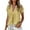 Yellow, variant on Flattering Women's V Neck Linen Short Sleeve Blouse Wrinkle Resistant Blend Fabric Tailored Fit Summer Top For Work And Social Events XL Size White