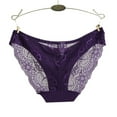 thumbnail image 6 of WCJM Purple Women lace Panties Seamless Cotton Panty Hollow briefs Underwear Purple/XL, 6 of 7