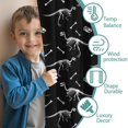 thumbnail image 3 of Blackout Kids Curtains,Black Cartoon Dinosaurs Fossils Pattern Childrens Insulated Curtains Set Of 2,Bedroom Essentials,Toddler Room Decor 42"x54", 3 of 5