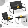 thumbnail image 3 of Gymax Ensemble de Mobilier d'Extérieur 8 Pcs avec Verre Trempé et Table Basse, Chaise, Causeuse, Patio, 3 of 5