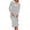 White, variant on MIUOWANP Casual Dresses for Women 2024 Women's Striped Long Sleeve Dress V Neck Collared Side Slit Casual Beach Maxi Dresses