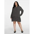 thumbnail image 6 of Time and Tru Women's Ruffle Mini Shirtdress, Sizes XS-XXXL, 6 of 6