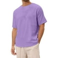 thumbnail image 2 of Big and Tall T Shirts for Men Cotton Short Sleeve Big and Tall T Shirts Loungewear Slim Fit Gradient Boat Neck Casual Outdoor Basic Tops, 2 of 5