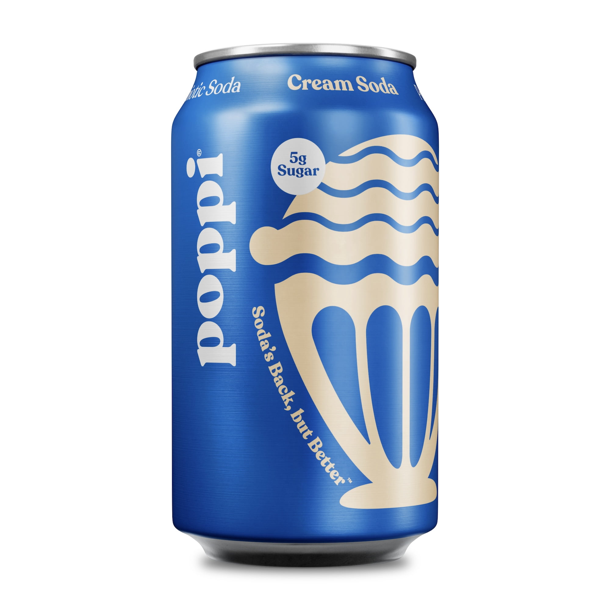 poppi Cream Soda Prebiotic Soda, 12 fl oz, 1 Pack Can