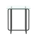 thumbnail image 3 of HOMEBYTE Modern Tempered Glass Coffee Table End Table Side Table for Living Room,bedroom, Transparent, 3 of 9