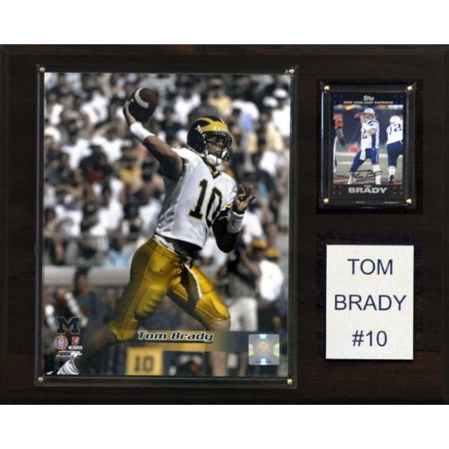 NCAA Football Tom Brady Michigan Wolverines Player Plaque