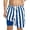 Blue, variant on Boys Girls Swim Trunks Two Tone Striped Print Beach Shorts with Mesh Pockets Elastic Waistband UPF 50 Plus Sun for Toddler Kids Youth Summer Lightweight Breathable Size:13-14 Years