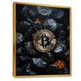 thumbnail image 2 of Designart "The Dark Elegance Of Bitcoin I" Fashion Bitcoin Floater Framed Canvas Art Print, 2 of 5