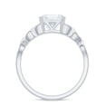 thumbnail image 2 of Rosec Jewels Moissanite Asscher Cut Engagement Ring 3 Carat - Celtic Knot Ring - 8 mm - D-VS1 Grade Certified - with Jewelry Box, 925 Sterling Silver, US 11.50, 2 of 8