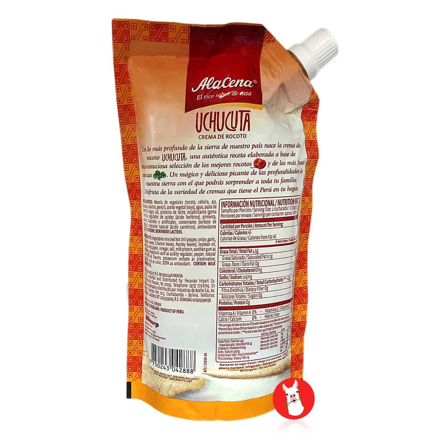 Alacena New Crema de Rocoto Uchucuta 400g | Peruvian Red Hot Chili Sauce 3 Pack