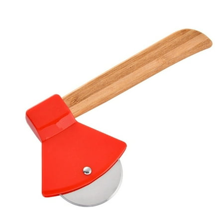 

Ax Premium Stainless Steel Pizza Cutter Steel Stainless Steel with Bamboo Handle Cute Kitchen Gadgets Baking Tools