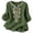Army Green, variant on Women's Embroidered Gauze Tunic Blouse 3/4 Sleeve Loose Fit Mint Green M