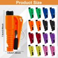 thumbnail image 2 of 16Pcs Car Window Breaker Key Chains, Portable 3 in 1 Glass Breaker/Seat Belt Cutter/Survival Whistle, Safety Emergency Escape Tools, Multifunctional Car Accessories for All Vehicles, 2 of 6