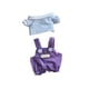 thumbnail image 4 of Ropa para muñecas de peluche de 20 cm, conjunto para muñecas, top y tirantes para muñecas. 2 piezas púrpura, 4 of 9
