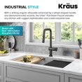 thumbnail image 5 of KRAUS Urbix Industrial Pull-Down Single Handle Kitchen Faucet in Black Stainless Steel, 5 of 15