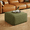 Olive Green + Corduroy + Foam + Plywood, variant on Upholstered Square Corduroy Ottoman - Soft Fabric Footrest Stool with Plush Padding for Living Room, Bedroom, Office, Entryway, Cozy Accent Seating