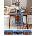 thumbnail image 6 of Hokiten Table Runners 120 Inches Long Dress Scarves, Blue Mountain Farmhouse Coffee/Dining/Kitchen Table Runner for Living Room, Yellow Forest Modern Art Farmhouse 13x120 Inch, 6 of 7