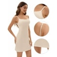 thumbnail image 3 of Unique Bargains Spaghetti Strap Cami Full Slips Under Dress XXL Beige, 3 of 6