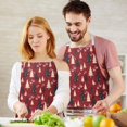 thumbnail image 3 of Red Christmas Tree Apron-Garden Aprons for Women with Pockets-Cotton Linen Waterproof Kitchen Cooking Gardening Aprons Adjustable for Kitchen,Cooking,BBQ and Salon 32"x27", 3 of 7