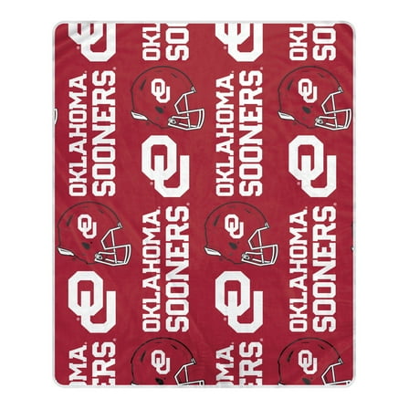 Pegasus Oklahoma Sooners 50" x 60" Homefield Stacked Logos Ultra Soft Blanket