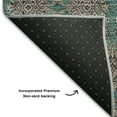 thumbnail image 3 of Addison Rugs Mayfield Washable Transitional Floral Teal Rectangle Rug, 10' x 14', 3 of 6