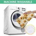 thumbnail image 6 of Beige Sunflower Cluster Pattern Square Tablecloth,Waterproof Square Table Cover,Wipeable Spillproof Washable Table Cover for Home Kitchen Party Decor 52"x52"(132x132cm), 6 of 6