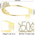 thumbnail image 2 of Willbond 50th Birthday Sash and Tiara Set para 50th Birthday, 50 & Fabulous Sash and Crown Party Decorations (dorado). Afortunado Sencillez, 2 of 5