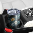 thumbnail image 5 of 20oz Tumblers Halloween Spooky Icons Pattern Stainless Steel Vacuum Insulated Double Wall Travel Tumbler Cups Mug with Lid and Straw,Cleaning Brush for Cold & Hot Drinks, 5 of 7