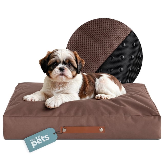 Cama Antiestrés ESQUIMAL Café de Foam Lavable para Perro y Gato, Chico