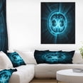 thumbnail image 1 of Fleur Fractale Bleu et Blanc Lumineux - Toile d'Art Mural Abstrait, 1 of 3