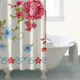 thumbnail image 4 of Pioneer Colorful Floral Shower Curtain for Bathroom Home Decor Bathtubs Waterproof Fabric Curtain with 7 Hooks 36x72in, 4 of 6
