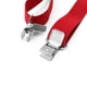 thumbnail image 5 of Tirantes rojos para hombre, anchos, ajustables, elásticos extrafuertes, 4 clips en forma de X Rojo Verde, 5 of 5
