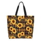 thumbnail image 1 of Balery Brown Blue Plaid Sunflower Bolsa Tote Estilo Estético con Cremalleras, Bolsa de Hombro, Bolsa de Compras Grande y Plegable, 1 of 8