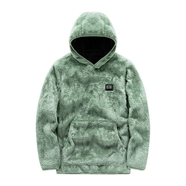 VBARHMQRT Cool Hoodies Men Solid Color Control 9 Heating Hooded Sweatshirt Casual Loose and Warm Business Sweatshirt