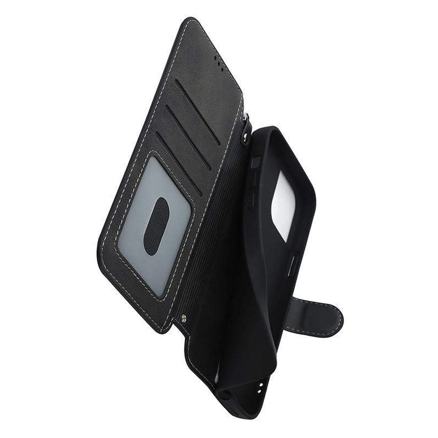 Classic Magnet Wallet Case for iPhone 17 Pro Max - Black