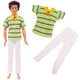 thumbnail image 4 of Ropa de muñeca Ken, camiseta y pantalones hechos a mano, Sudadera con capucha y pantalones cortos, ropa informal de moda diaria, gafas Gratis, Regalo, 4 of 4