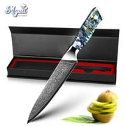 Kitchen Knife Damascus Steel Knife VG10 67 Layers Japanese Chef Knives Santoku Carving Cutting Tool Abalone Shell Handle with Sheath and Giftbox