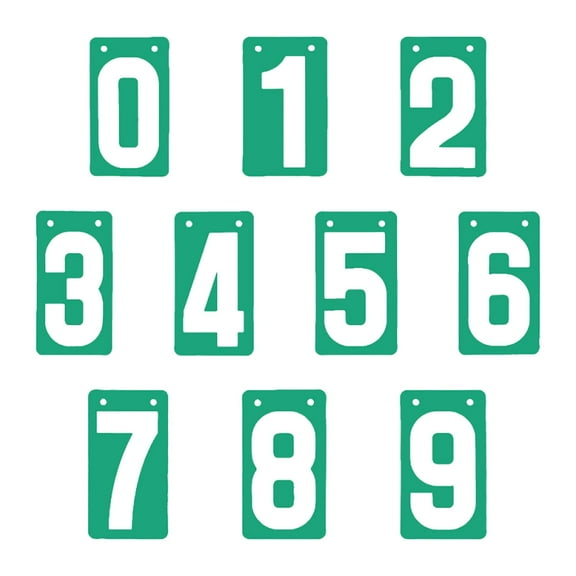 Vsenkes Score Keeper Numbers 0-9 Flip Number Cards for Tennis Ball Football Baseball green