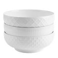 thumbnail image 1 of Trudeau Ensemble de Bols de Service en Porcelaine - 3 Pcs avec Motifs de Relief Distinctifs, 1 of 4