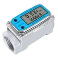 thumbnail image 1 of Digital Turbine Water Flow Meter Digital LCD Display with NPT Counter and FNPT Thread Gas Oil Fuel Flowmeter (1 Inch), 1 of 7