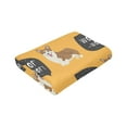 thumbnail image 6 of Kll Fleece Blanket Plush Throw Blanket Corgi,Soft Fuzzy Cozy Flannel Blanket For Couch Sofa Bed.(80"X60"), 6 of 9
