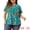 Lake Blue, variant on DARING DIVA Women's Plus V Neck Floral Print Casual Top 1X Red