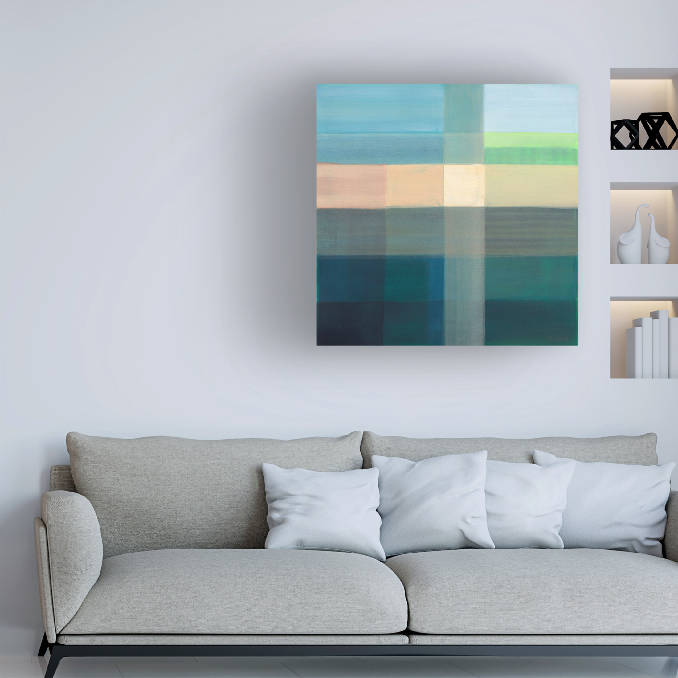 Canvas Wall Art - Mark David Smith 'Greenhouse' Wall Art for Living Room, Bedroom, or Office Décor by Trademark Fine Art - 35 x 35 Inches