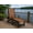 Cedar Tudor and Black, variant on American Furniture Classics HDPE Outdoor Chaise Lounge Chair in Cedar and Black