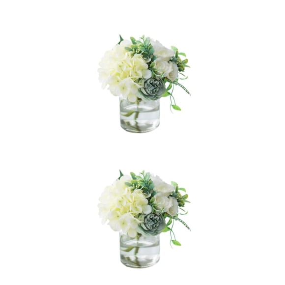 Naiovety 2 piezas de flores falsas de hortensia de seda de bajo mantenimiento para interiores o exteriores fáciles de limpiar y duraderas Type3 NO3